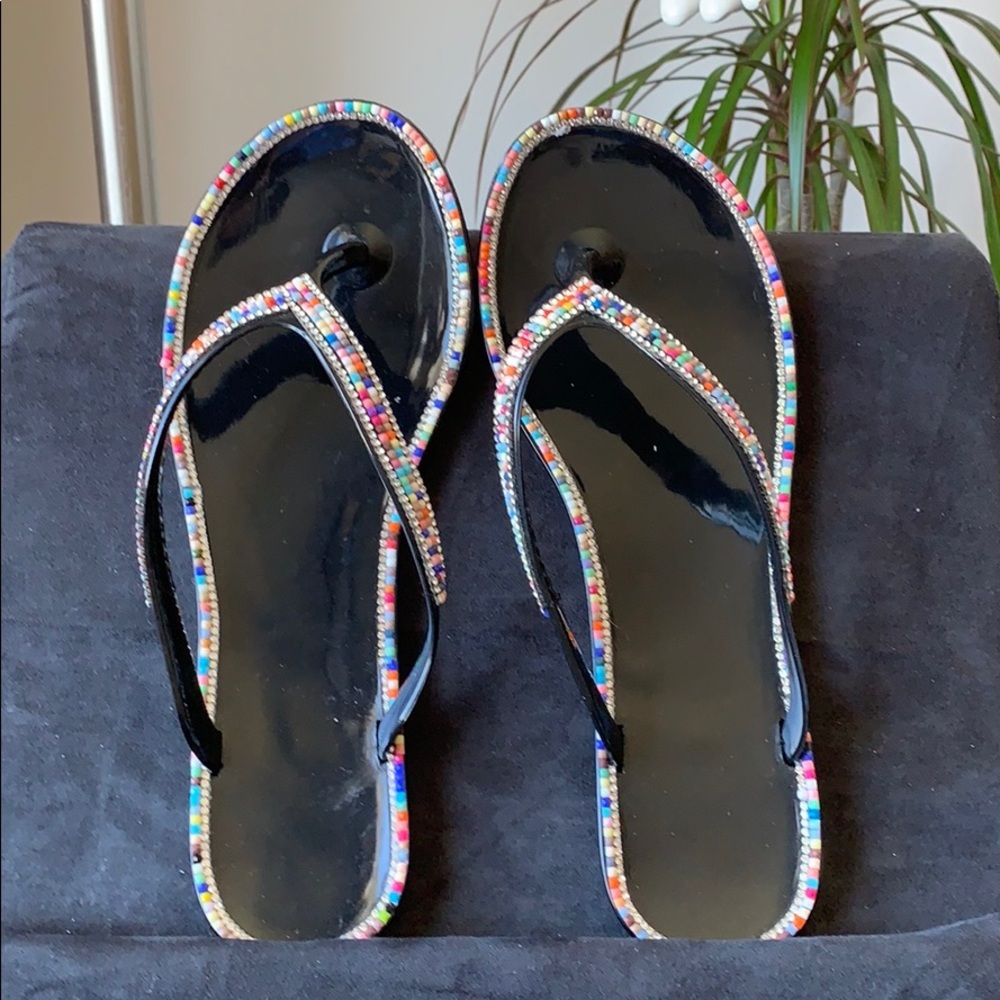 Jewelled Jelly slip ons